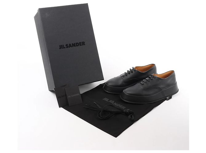 Jil Sander Leather Sneakers in Black, Size 37 EU - view 11