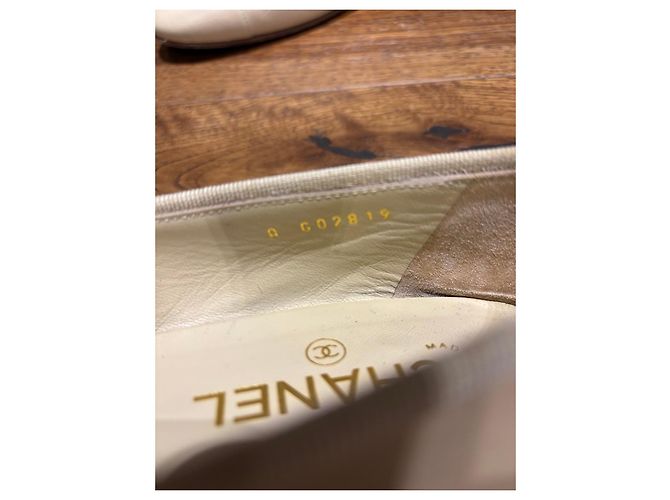 Bailarinas de cuero beige de Chanel con lazo - vista 4