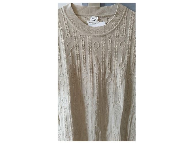 Hermès Beiger Strick-T-Shirt - Ansicht 2