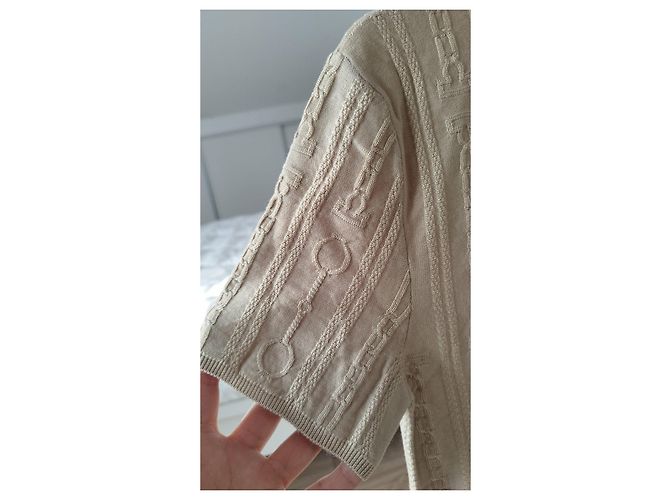 Hermès Beiger Strick-T-Shirt - Ansicht 7