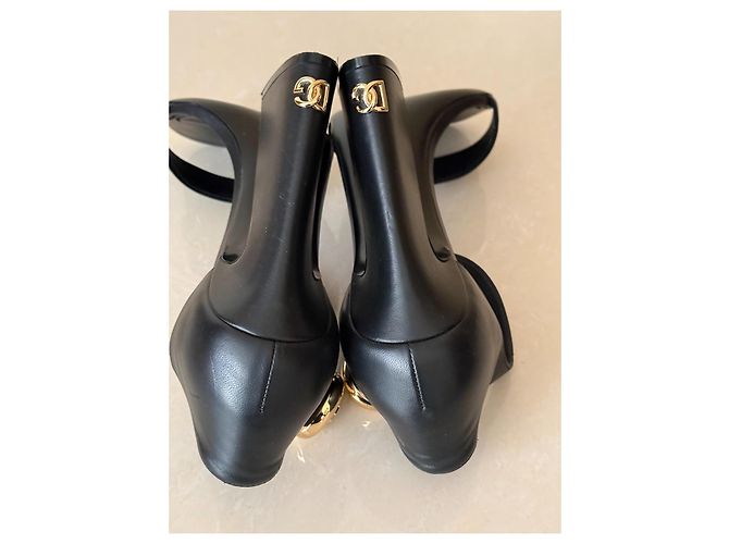 Décolleté in pelle nera Dolce & Gabbana Taglia 40 Nero - vista 2