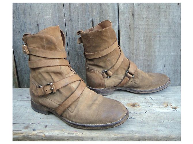 Botines Sartore de cuero marrón claro - vista 2