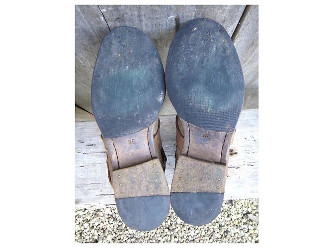 Botines Sartore de cuero marrón claro - vista 5