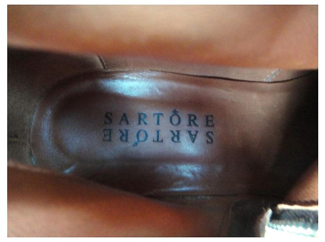 Botines Sartore de cuero marrón claro - vista 6