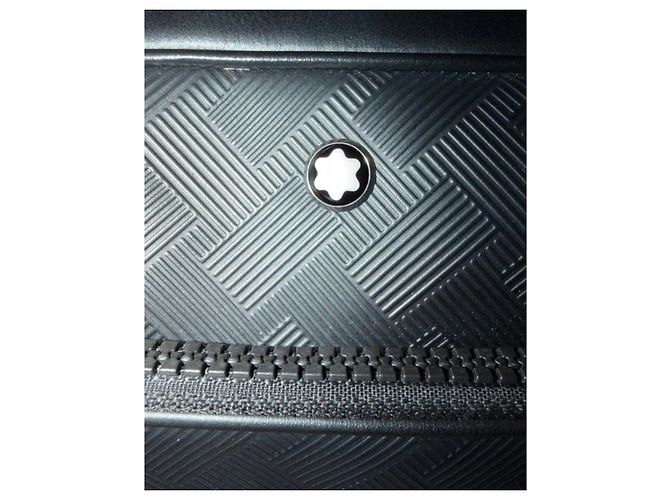 Sac messager en cuir Montblanc Extreme Noir - vue 5