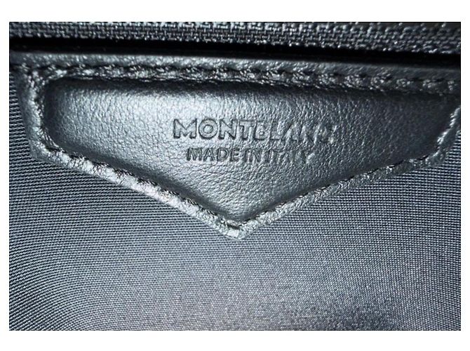Sac messager en cuir Montblanc Extreme Noir - vue 6