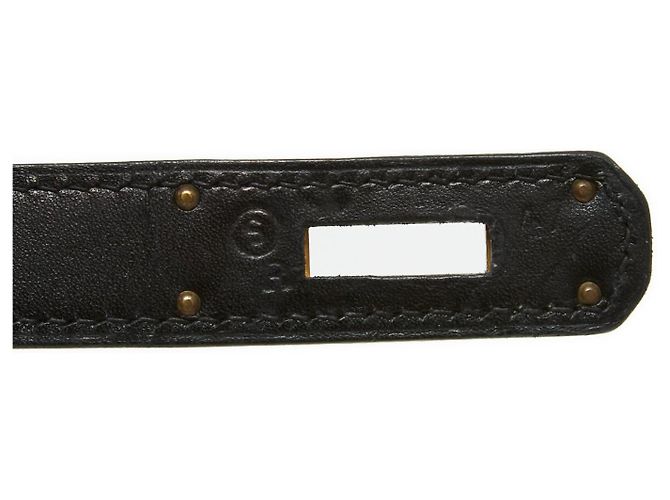 Borsa Hermès 1989 Zenoï Kelly 32 Sellier in Pelle Nera Graffiti Hermes con tracolla Nero - vista 9