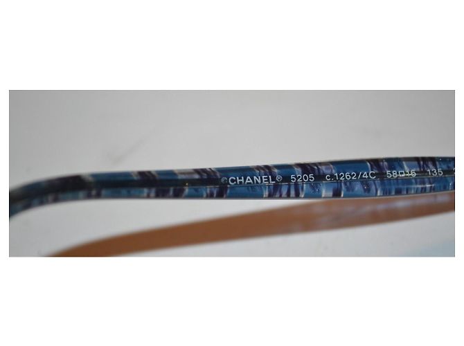 Occhiali da sole Chanel 5205 blu in plastica - vista 8