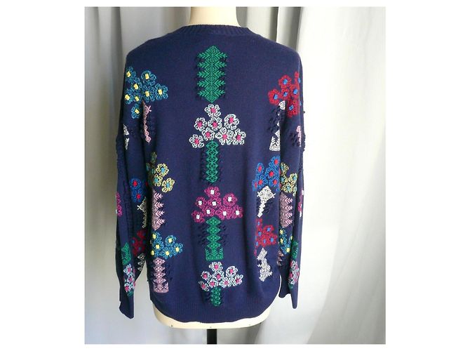 BARRIE Marine Cashmere Pullover in Ausgezeichnetem Zustand Marineblau - Ansicht 2