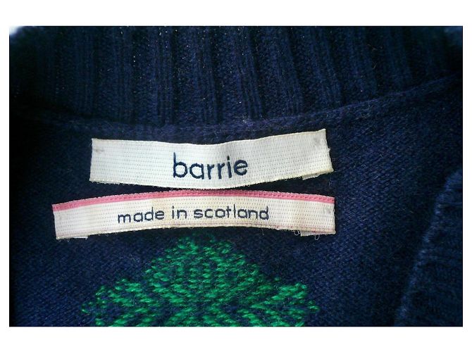 BARRIE Marine Cashmere Pullover in Ausgezeichnetem Zustand Marineblau - Ansicht 3