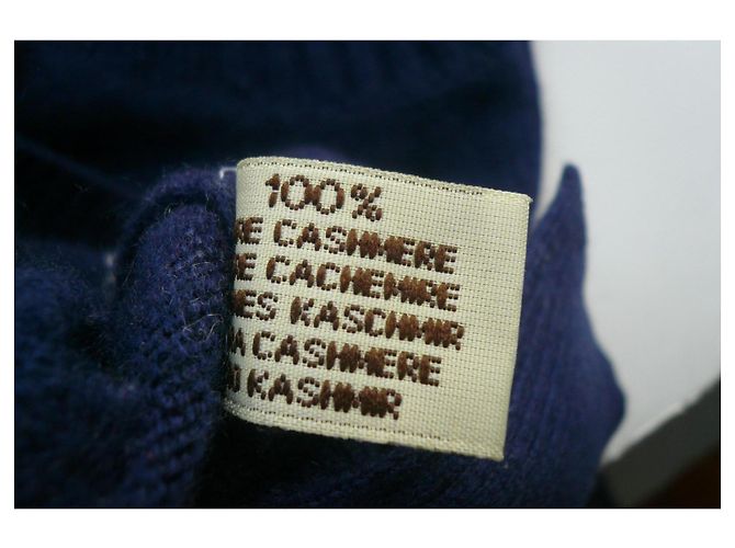 BARRIE Marine Cashmere Pullover in Ausgezeichnetem Zustand Marineblau - Ansicht 5