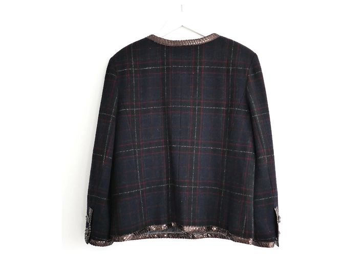 Chanel Pre-Fall 2013 Metiers D’Art ‘Paris-Edinburgh’ Tartan-Jacke Schwarz - Ansicht 4