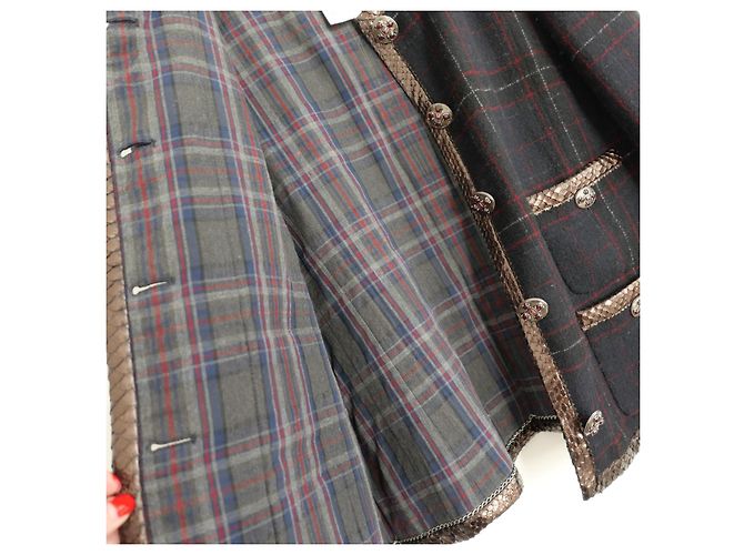 Chanel Pre-Fall 2013 Metiers D’Art ‘Paris-Edinburgh’ Tartan-Jacke Schwarz - Ansicht 8