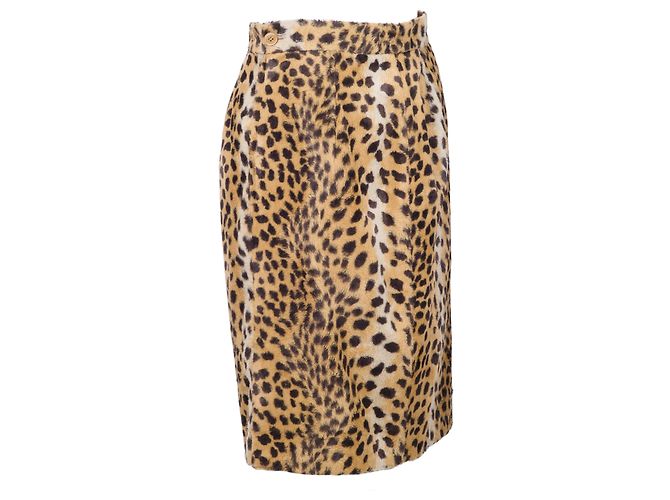 Falda de estampado de leopardo Emanuel Ungaro Beige - vista 3
