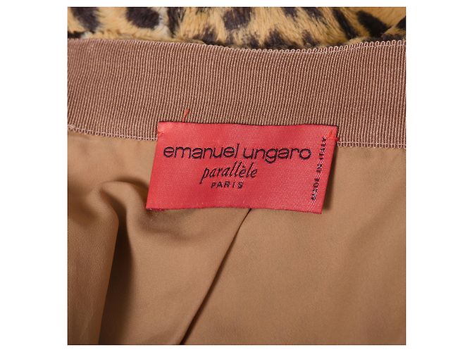 Falda de estampado de leopardo Emanuel Ungaro Beige - vista 8