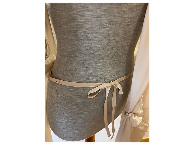 Chaleco drapeado sin mangas beige Donna Karan - vista 10