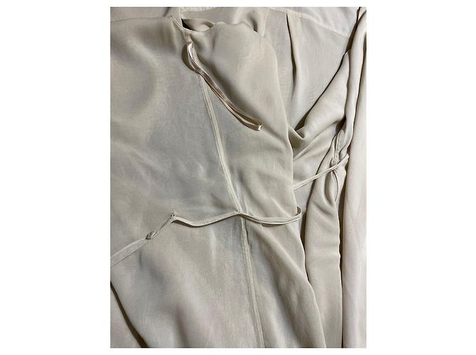 Chaleco drapeado sin mangas beige Donna Karan - vista 12