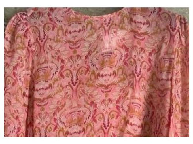 Blusa Max Mara de seda con botones arlequín Multicolor - vista 5