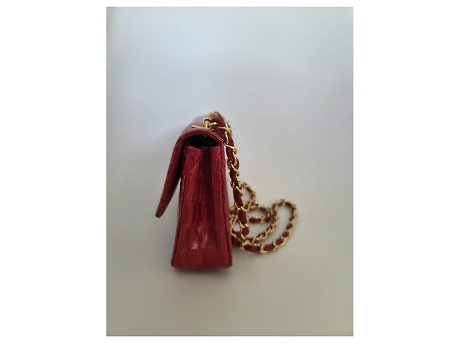 Trendy CC CHANEL Mini Timeless Abendtasche aus Krokodilleder Rot - Ansicht 2
