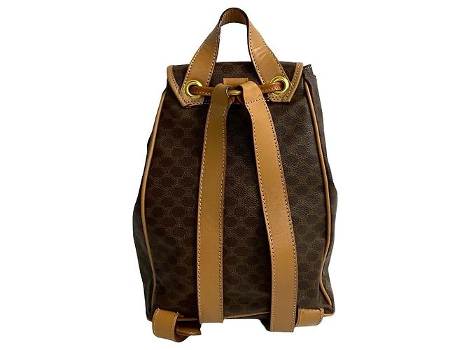 Céline Zaino Celine Macadam Triomphe in PVC e pelle Marrone - vista 5