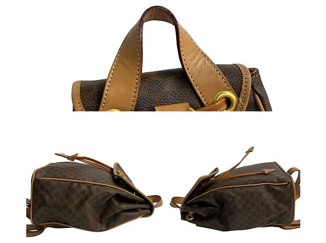 Céline Zaino Celine Macadam Triomphe in PVC e pelle Marrone - vista 6