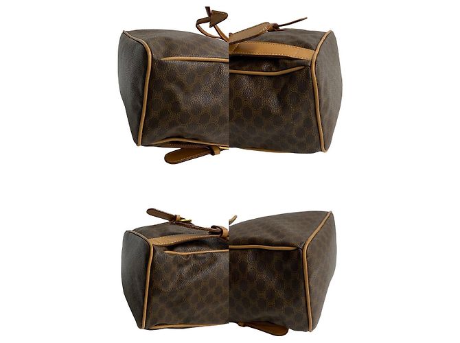 Céline Zaino Celine Macadam Triomphe in PVC e pelle Marrone - vista 8