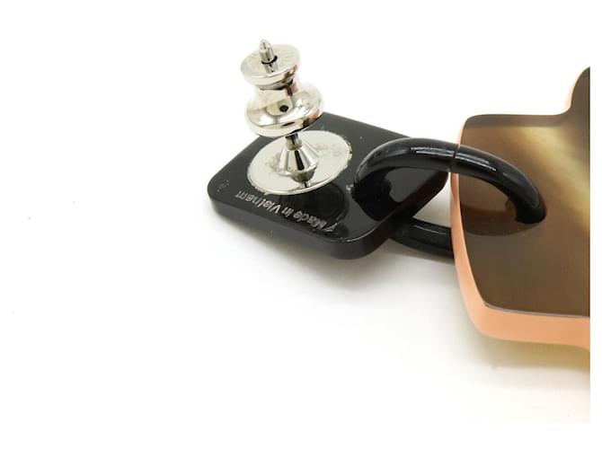 Hermès Brincos de chifre de búfalo Hermes Rhythm Rosa Multicor - vista 4