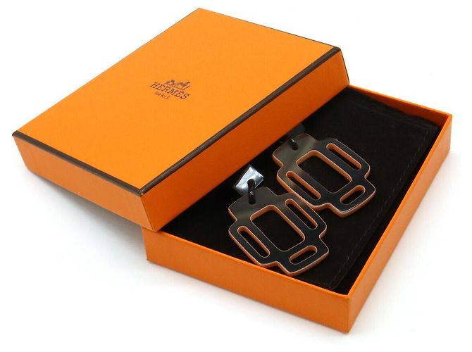 Hermès Brincos de chifre de búfalo Hermes Rhythm Rosa Multicor - vista 6