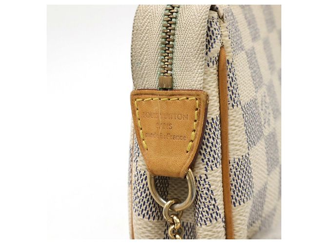 Borsa a spalla 2 in 1 Louis Vuitton Eva Damier Azur Crudo - vista 7