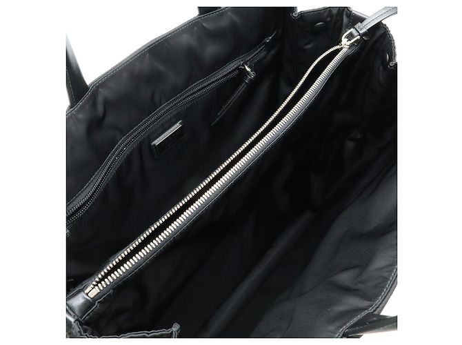 Borsa tote 2 in 1 Prada TESSUTO+VITELLO Nero - vista 5