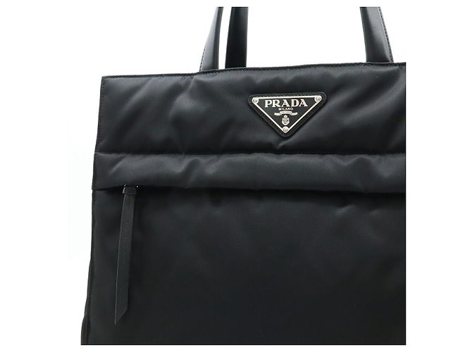 Borsa tote 2 in 1 Prada TESSUTO+VITELLO Nero - vista 7