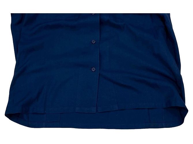 Camicia a maniche lunghe in cotone Christian Dior Blu Blu navy - vista 10