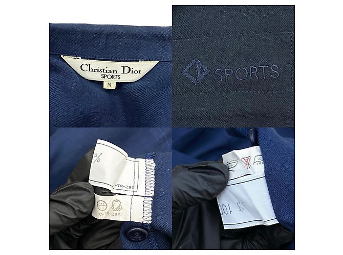 Camicia a maniche lunghe in cotone Christian Dior Blu Blu navy - vista 4