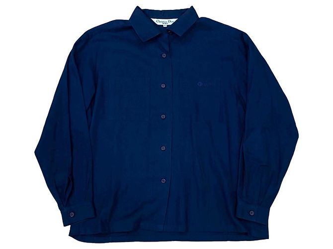 Camicia a maniche lunghe in cotone Christian Dior Blu Blu navy - vista 5