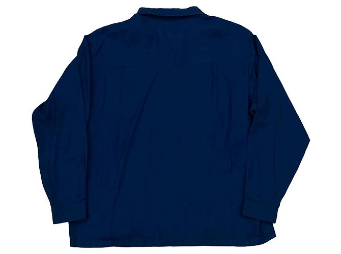 Camicia a maniche lunghe in cotone Christian Dior Blu Blu navy - vista 7
