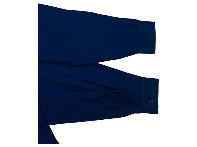 Camicia a maniche lunghe in cotone Christian Dior Blu Blu navy - vista 9