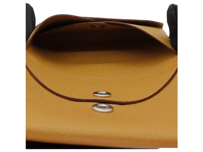 Calvi Duo Epsom 2-in-1 Münz- und Kartenetui von Hermès Gelb - Ansicht 7
