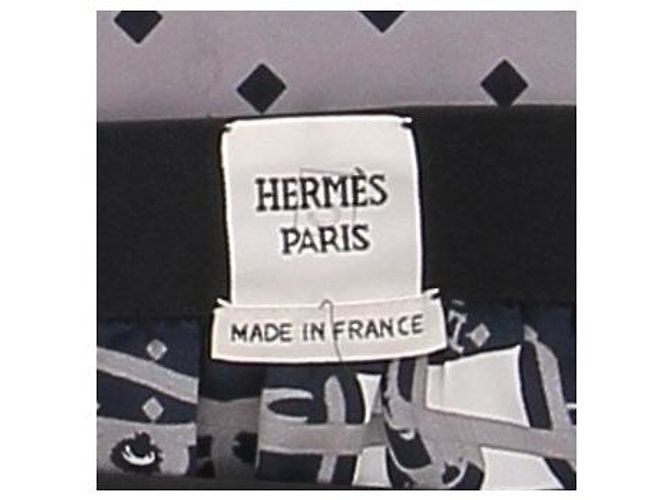 Falda de seda azul marino Hermès - vista 5