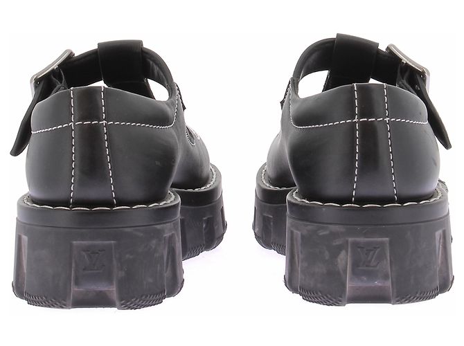 Louis Vuitton Mary Jane nere in pelle Nero - vista 5