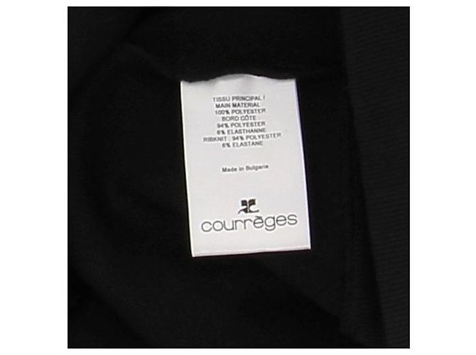 Courreges Schwarzer Sweatshirt mit Reißverschluss Baumwolle XXL - Ansicht 6