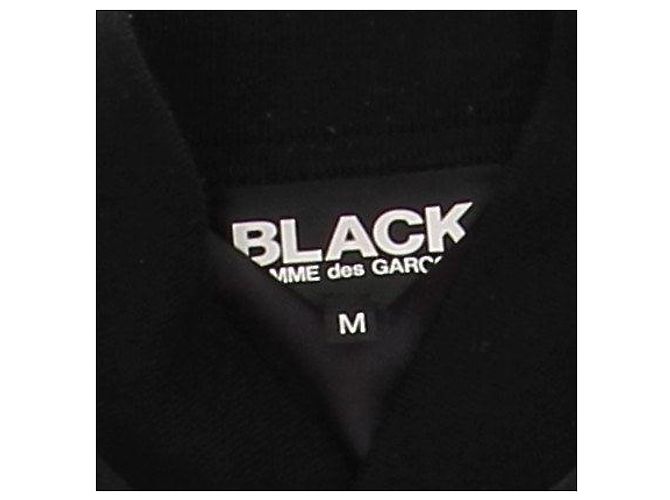 Giacca in satin nero Comme Des Garcons con scritte - vista 5