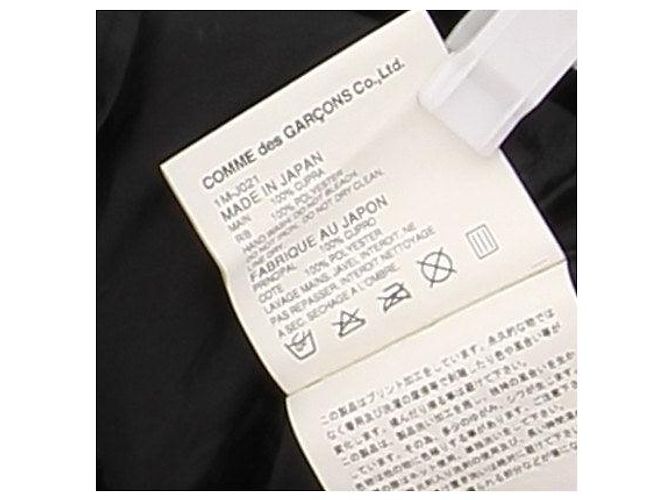Giacca in satin nero Comme Des Garcons con scritte - vista 6