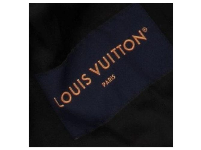 Louis Vuitton Giacca in pelle nera con monogramma Nero - vista 5