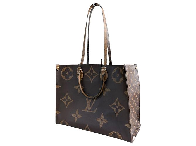 Borsa tote Onthego GM Louis Vuitton Marrone - vista 6