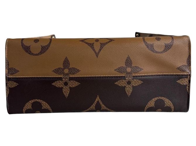 Borsa tote Onthego GM Louis Vuitton Marrone - vista 7