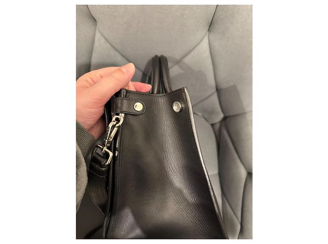 Borsa Christian Dior Diorever in pelle nera granulata Nero - vista 11