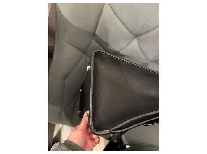 Borsa Christian Dior Diorever in pelle nera granulata Nero - vista 14
