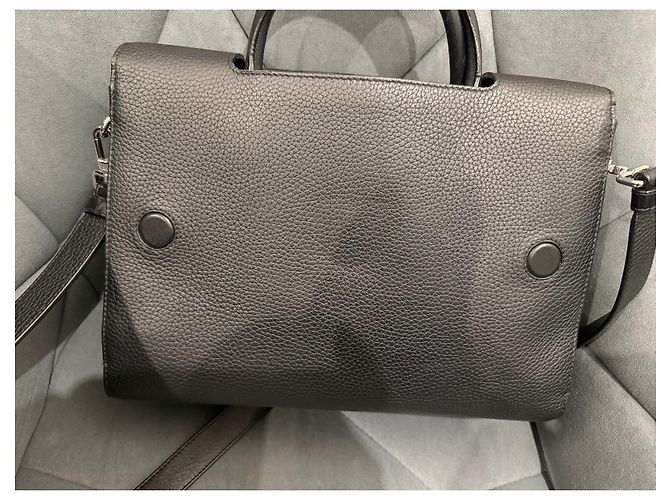 Borsa Christian Dior Diorever in pelle nera granulata Nero - vista 9