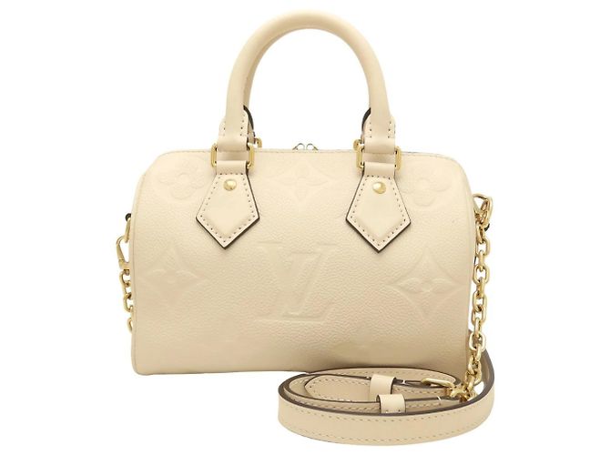 Borsa Louis Vuitton Monogram Empreinte Speedy Bandoulière 20 Crudo - vista 2