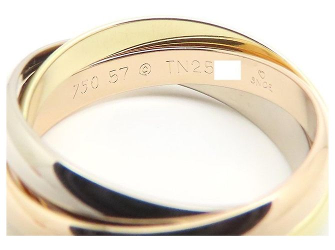 Anello Trinity Cartier in oro 18K tre colori - vista 8